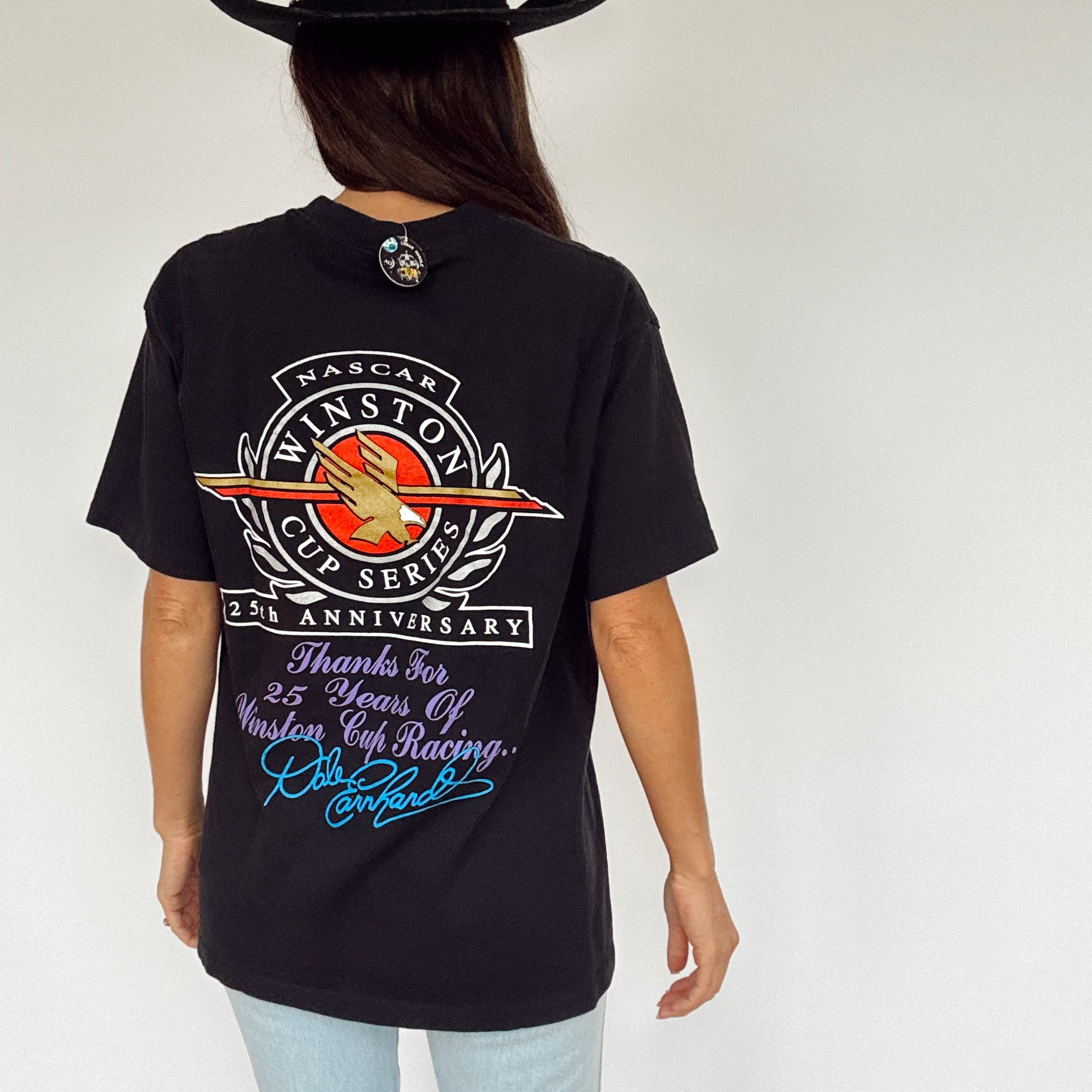 Vintage 90s Dale Earnhardt Silver Night Tee