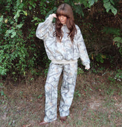Woodland Camo Wide Leg Sweatpants