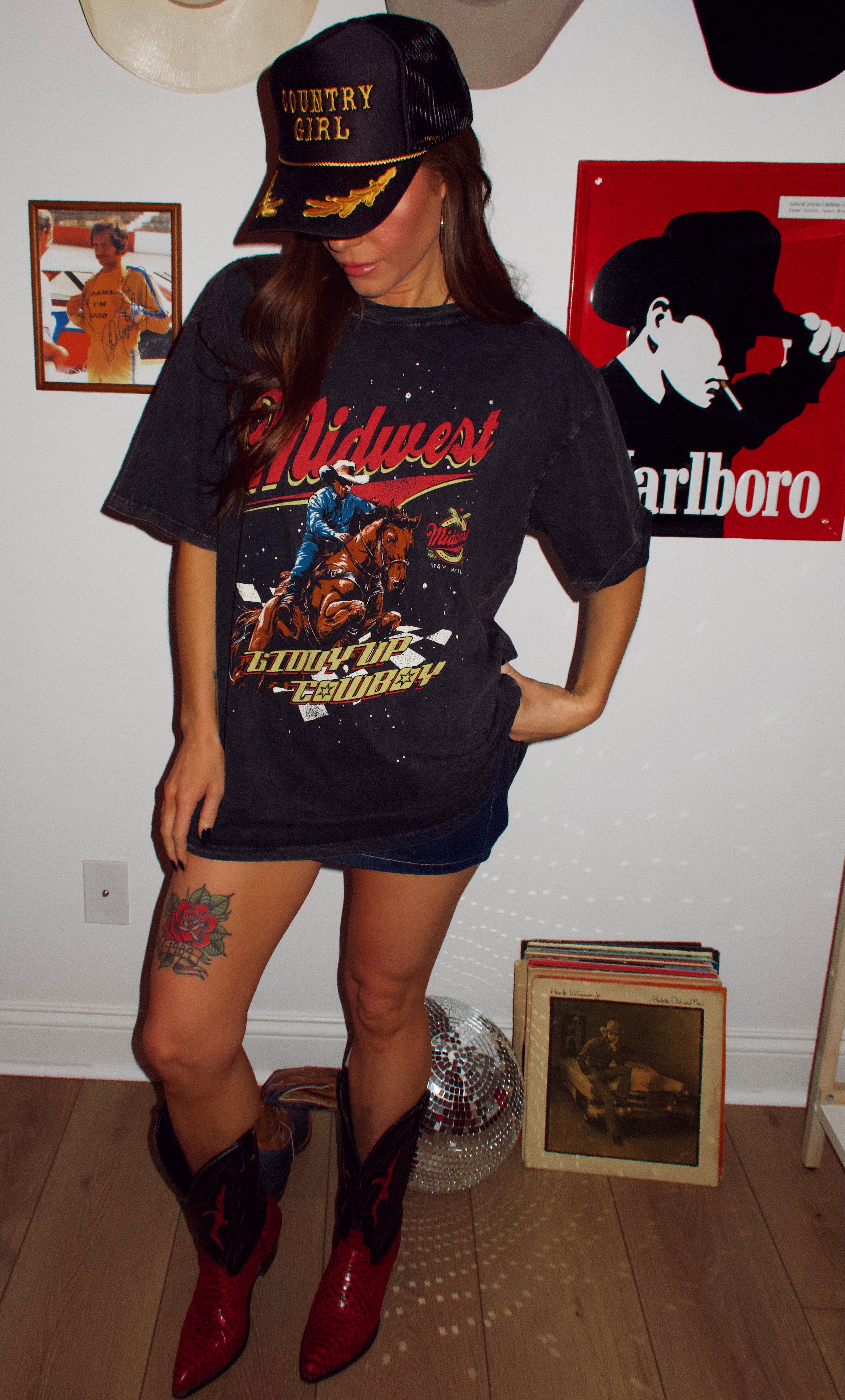 Midwest Giddy Up Cowboy Tee