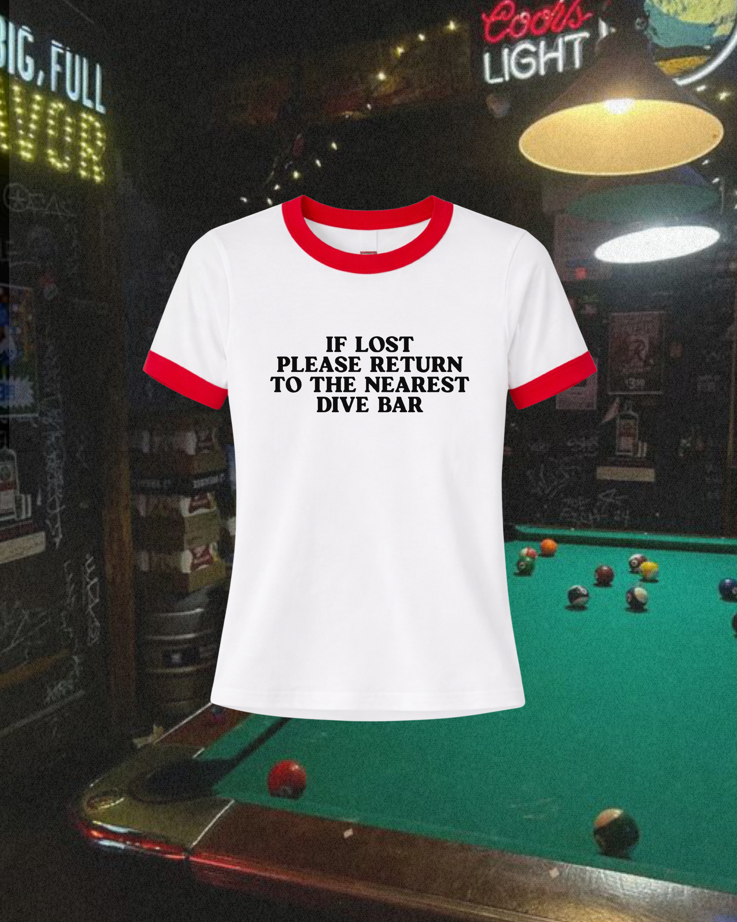Lost Dive Bar Ringer Tee