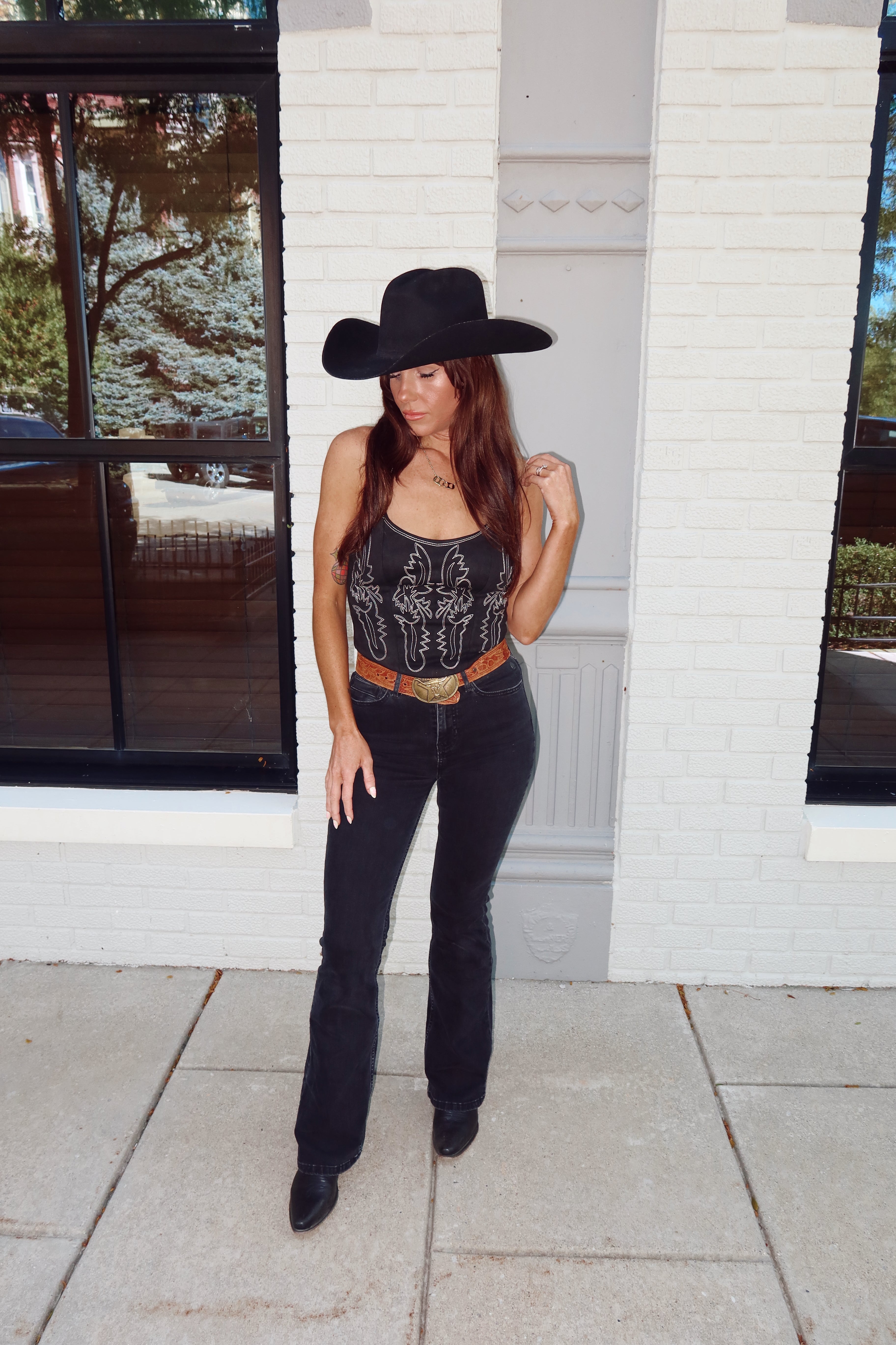 Born Wild Western Suede Halter Top