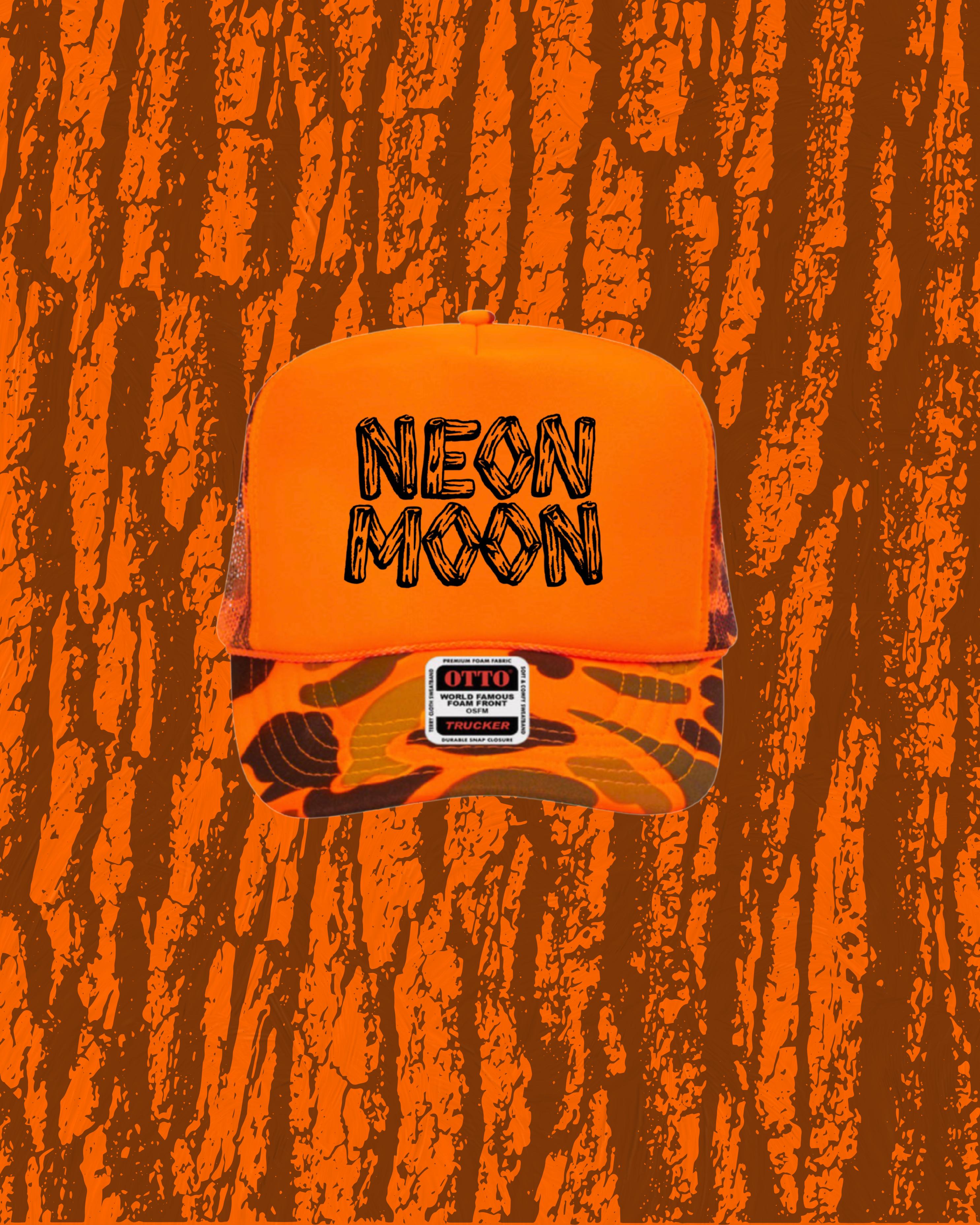 Neon Moon Camo Orange Trucker Hat