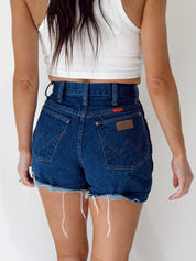 Vintage 90s Wrangler Dark Wash Denim Cutoffs