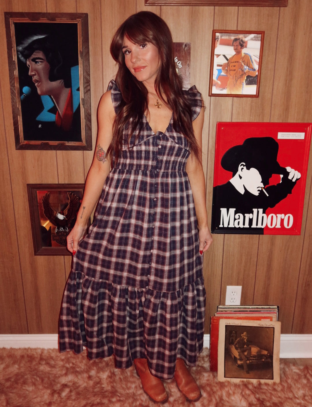 Front Porch Plaid Dress