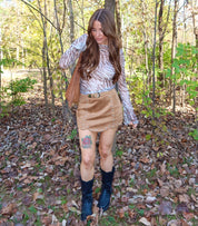 Buckskin Suede Mini Skirt