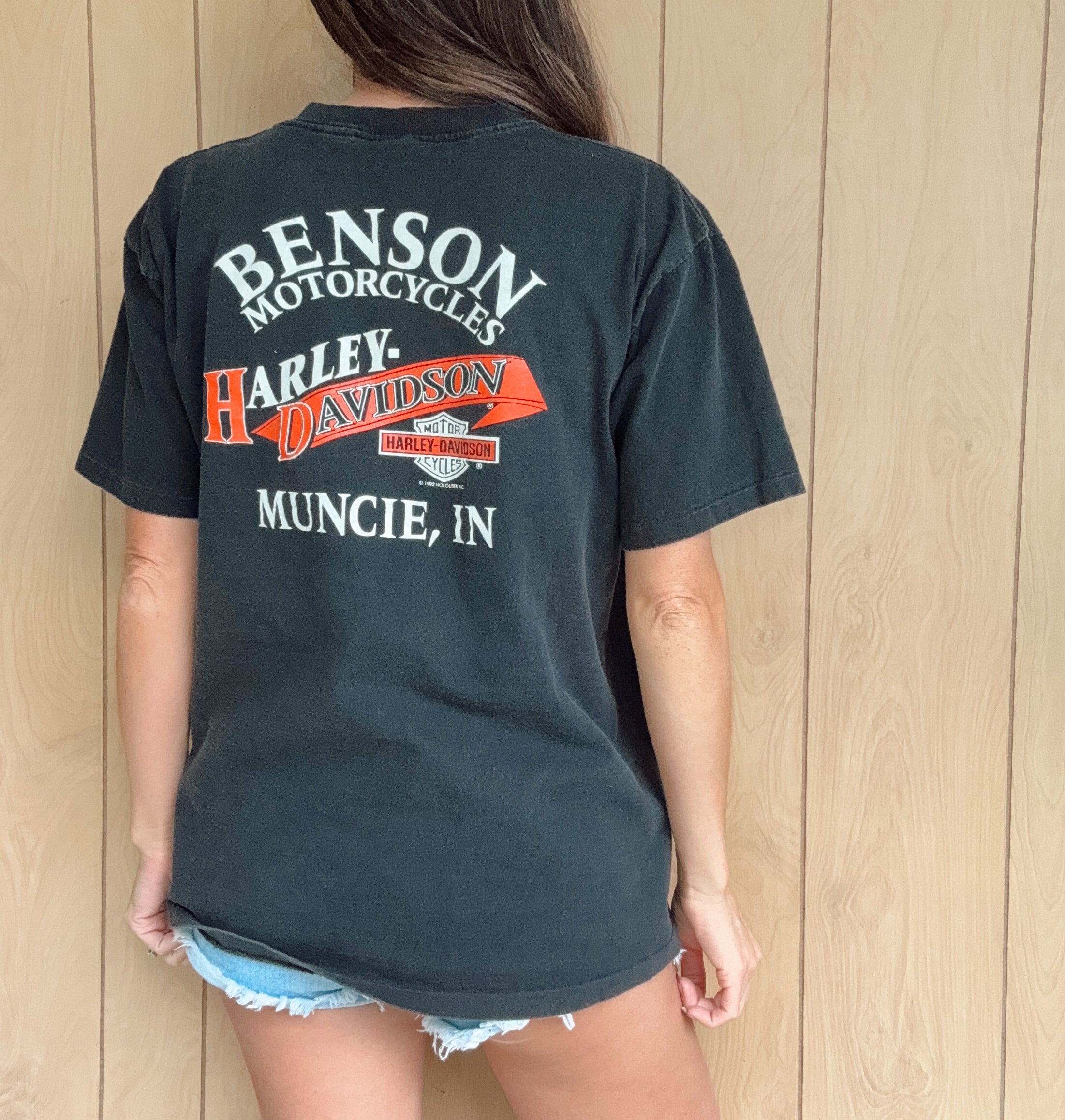 Vintage 90s Harley Davidson Against The Wind Tee