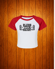 Bless Your Heart Cross Stitch Baby Tee
