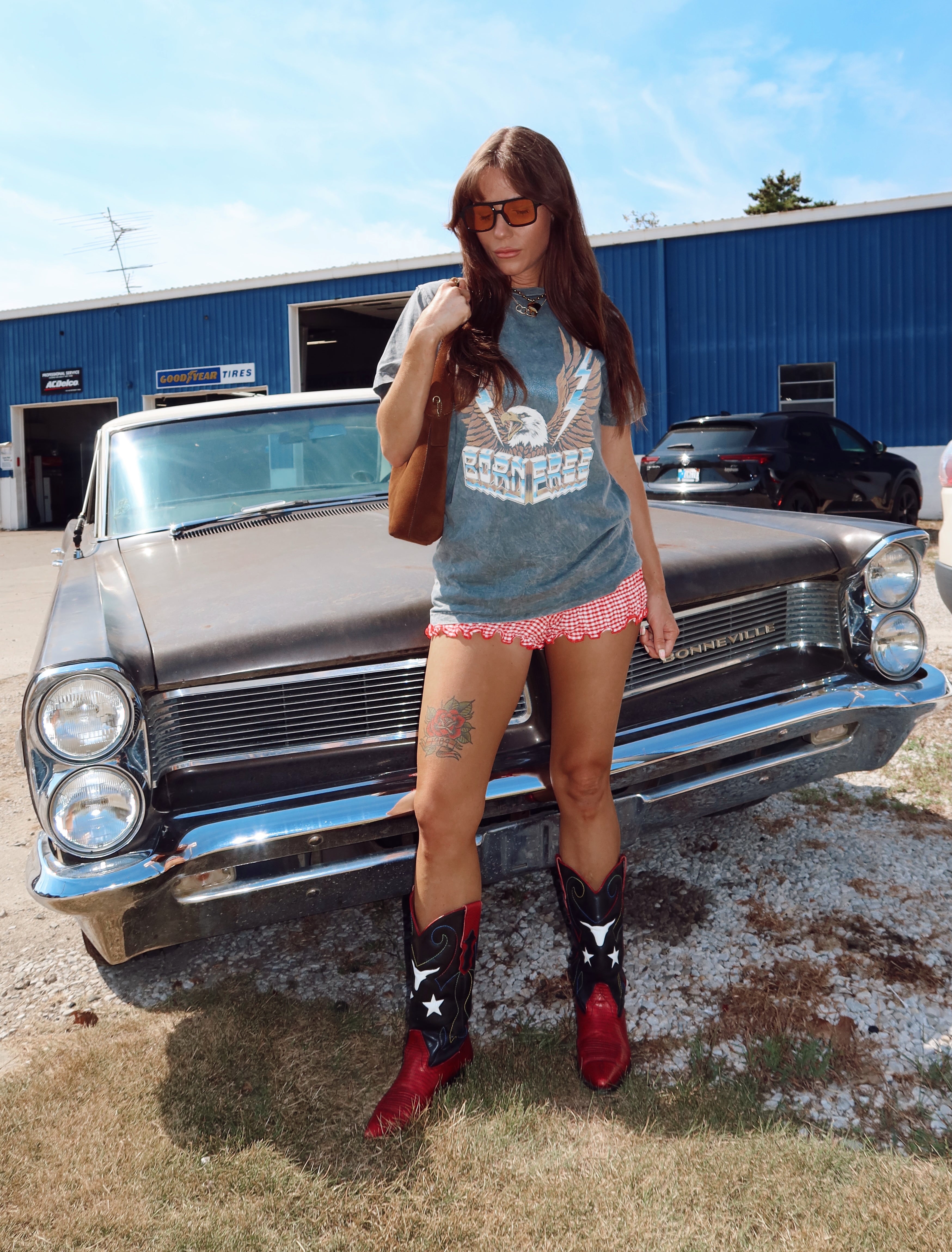Born Free Retro Eagle Tee