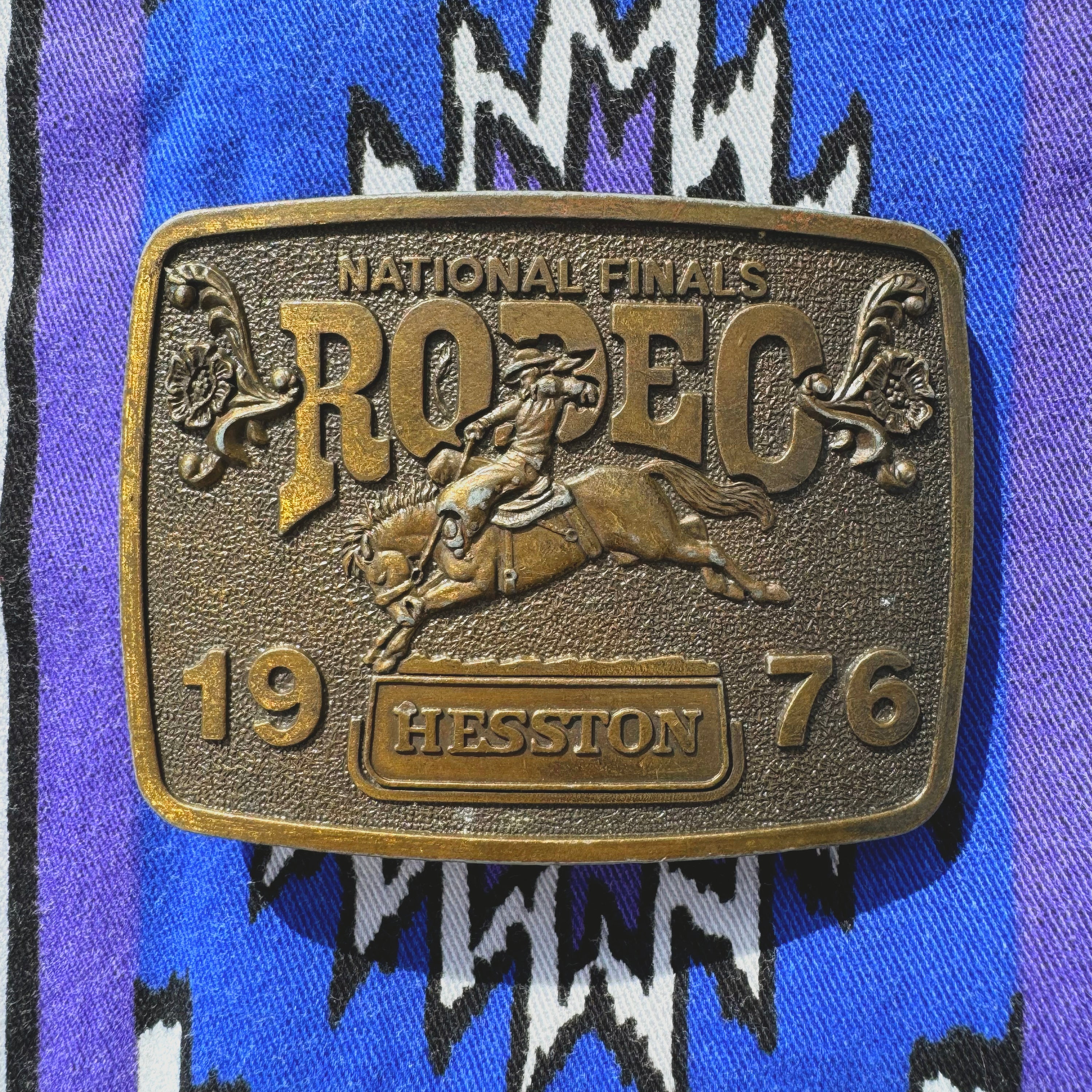 Vintage 1976 National Finals Rodeo Buckle