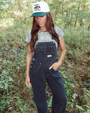 Black Denim Overalls