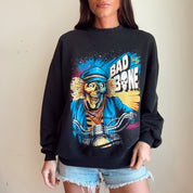 Vintage 90s Biker Bad To The Bone Crewneck