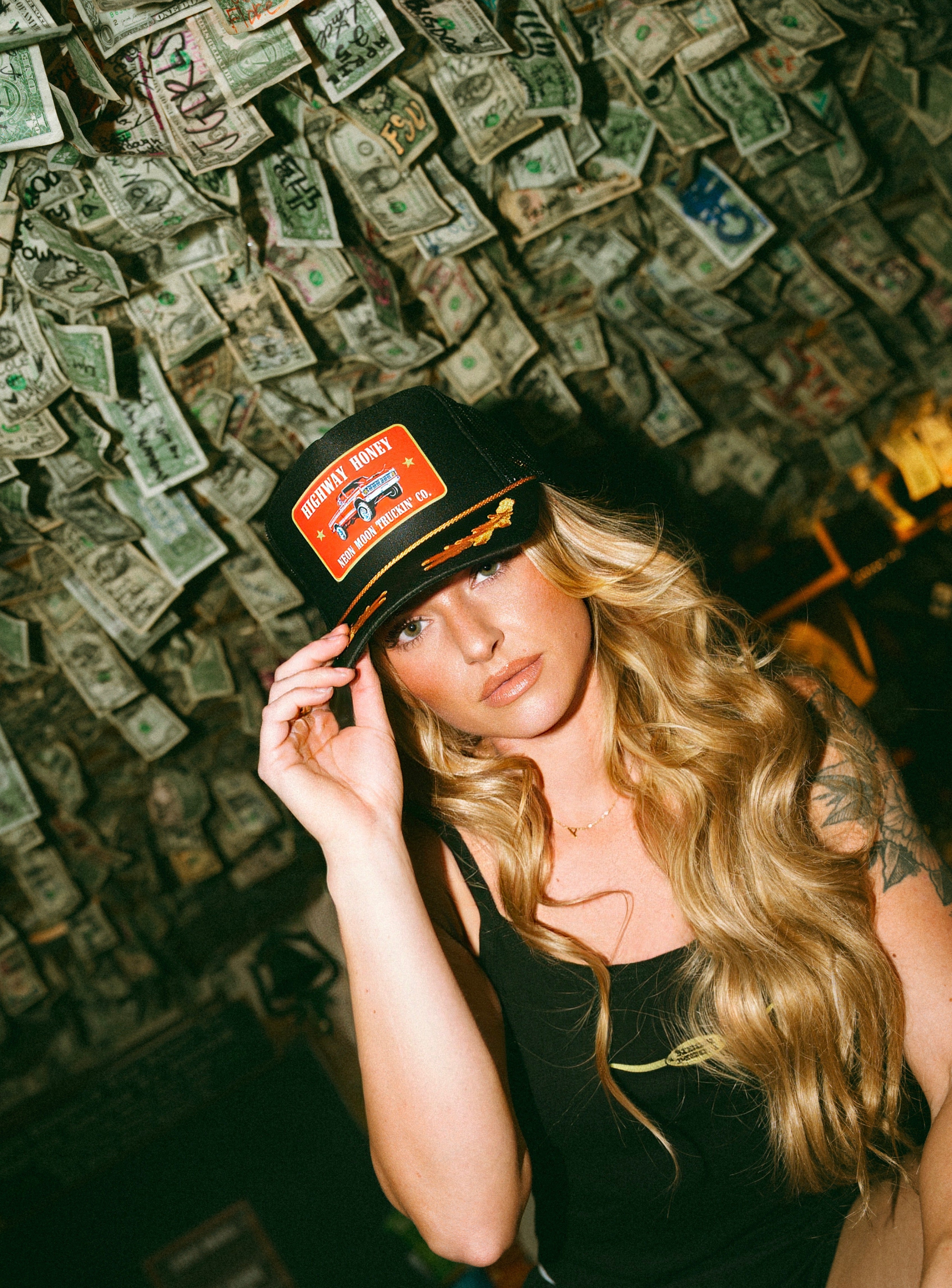 Neon Moon Highway Honey Trucker Hat