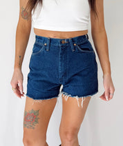 Vintage 90s Wrangler Dark Wash Denim Cutoffs