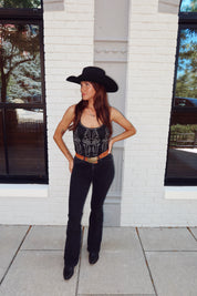 Born Wild Western Suede Halter Top