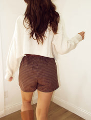 Mocha Plaid Shorts