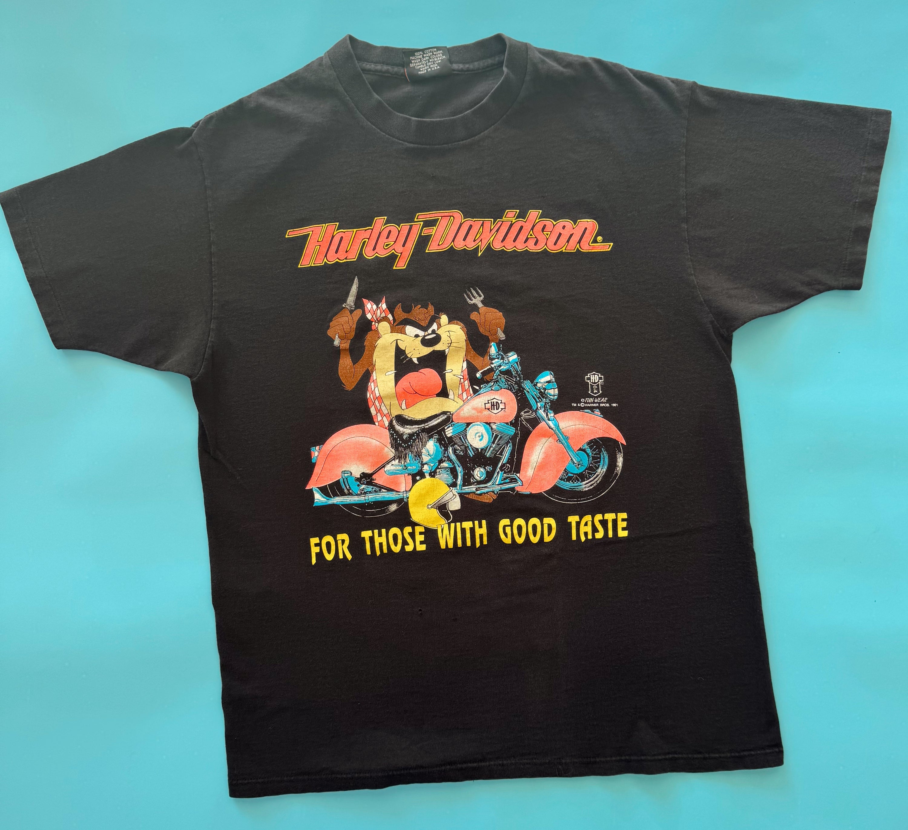 Vintage 90s Harley Davidson Taz Good Taste Tee