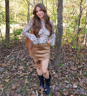 Buckskin Suede Mini Skirt
