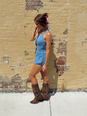 Blue Jean Baby Romper