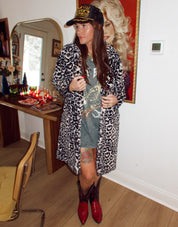 Highway Honey Faux Fur Leopard Coat