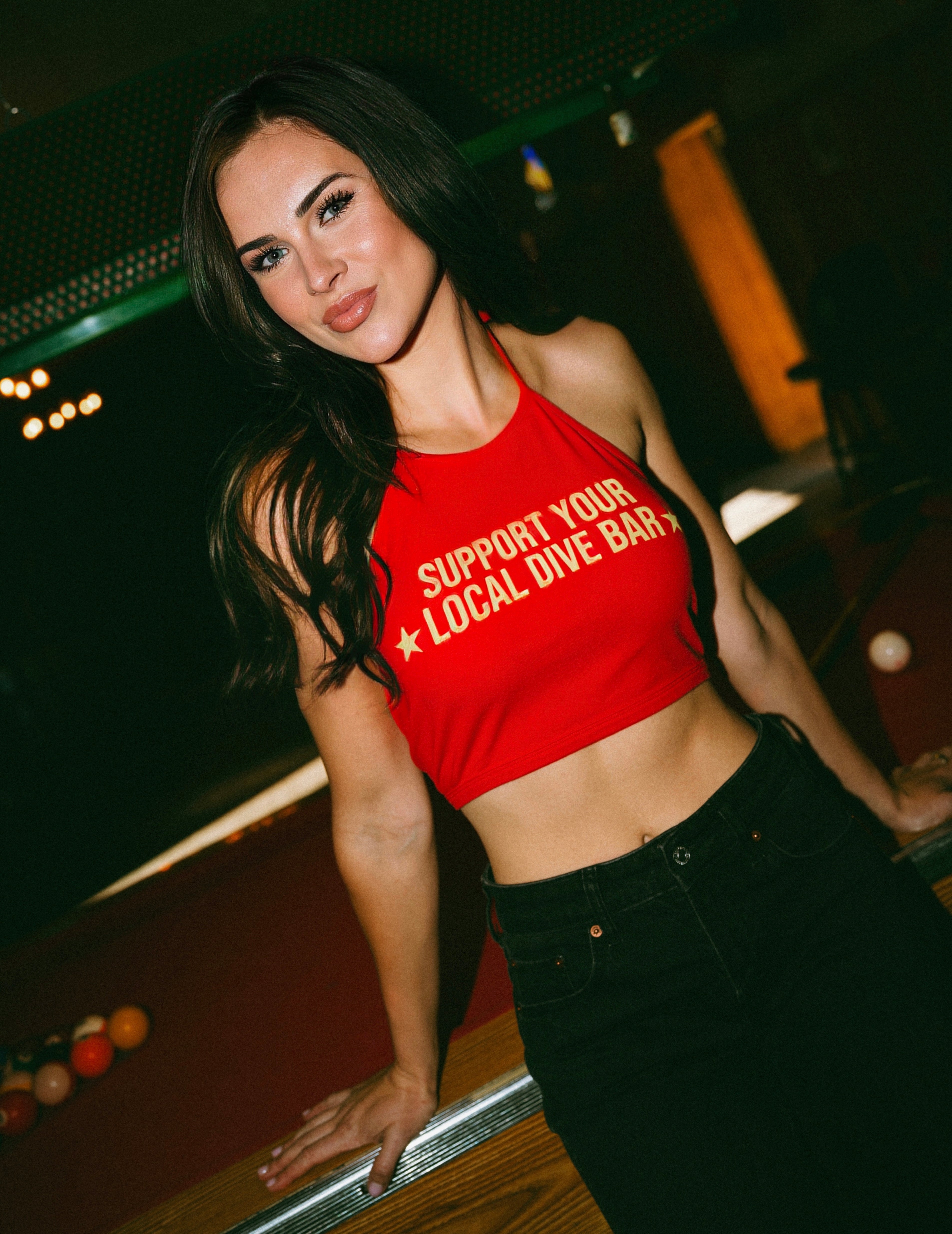 Neon Moon Dive Bar Halter Top