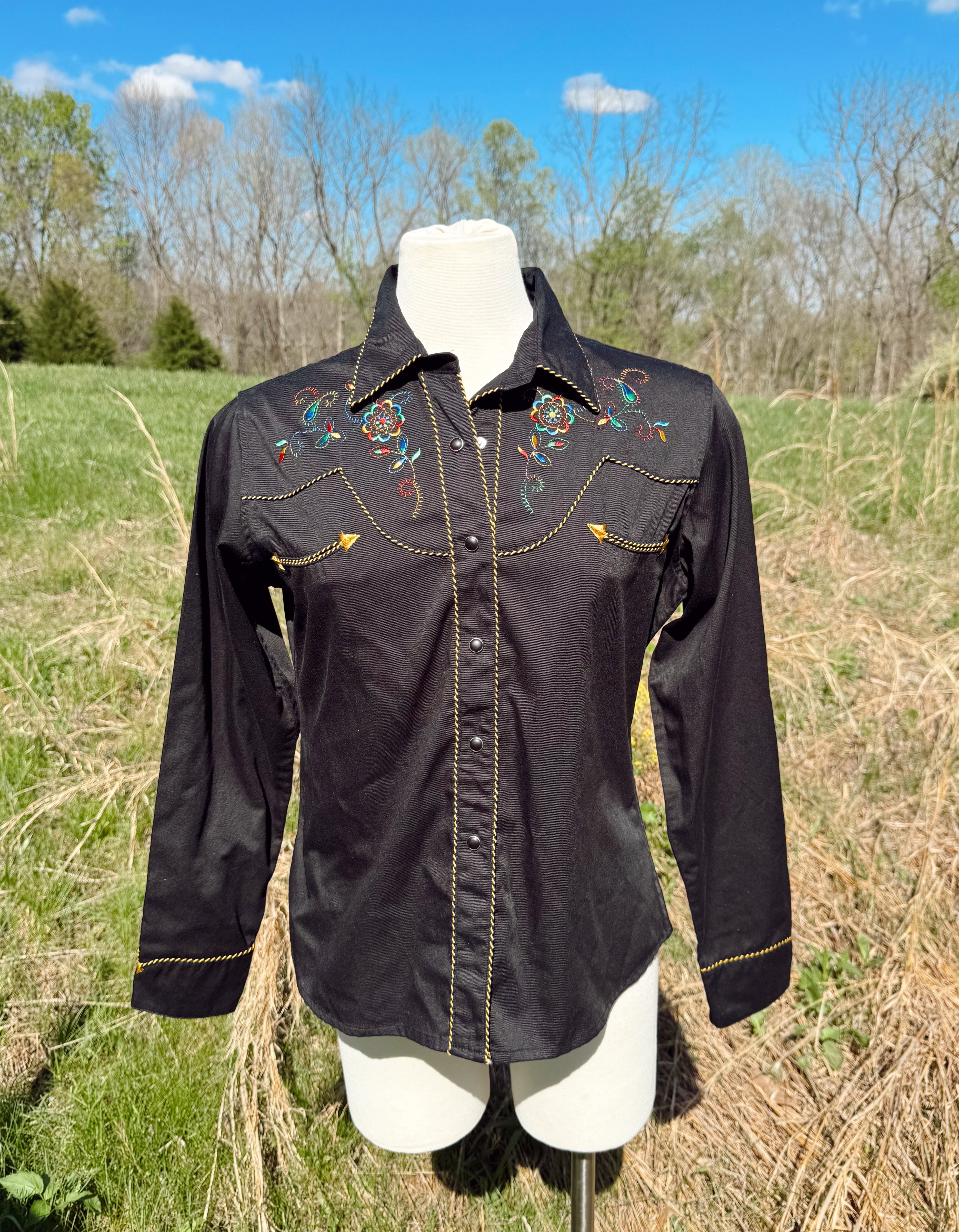 Vintage 90s Western  Panhandle Slim Pearl Snap