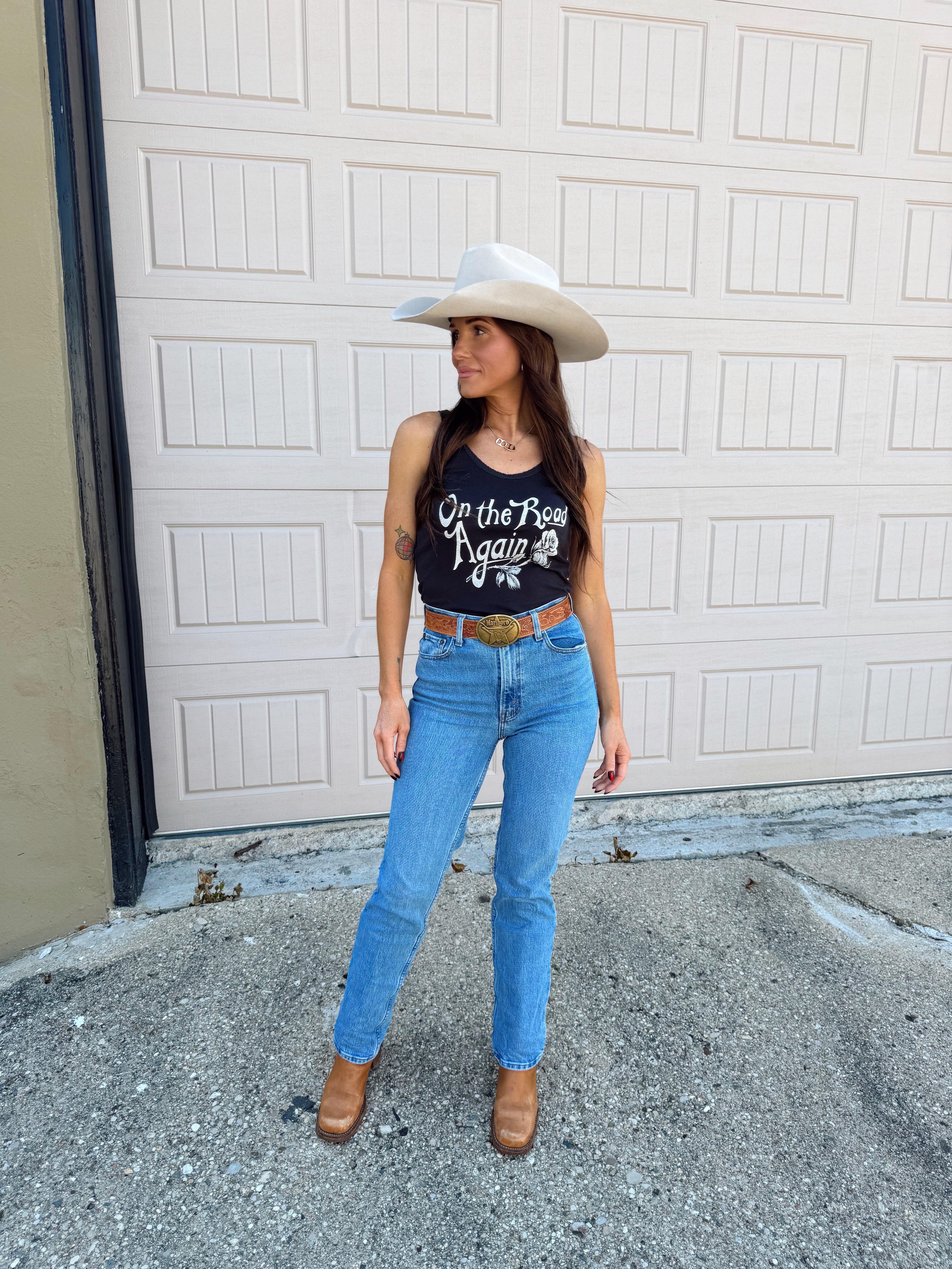 On The Road Again Lace Tank