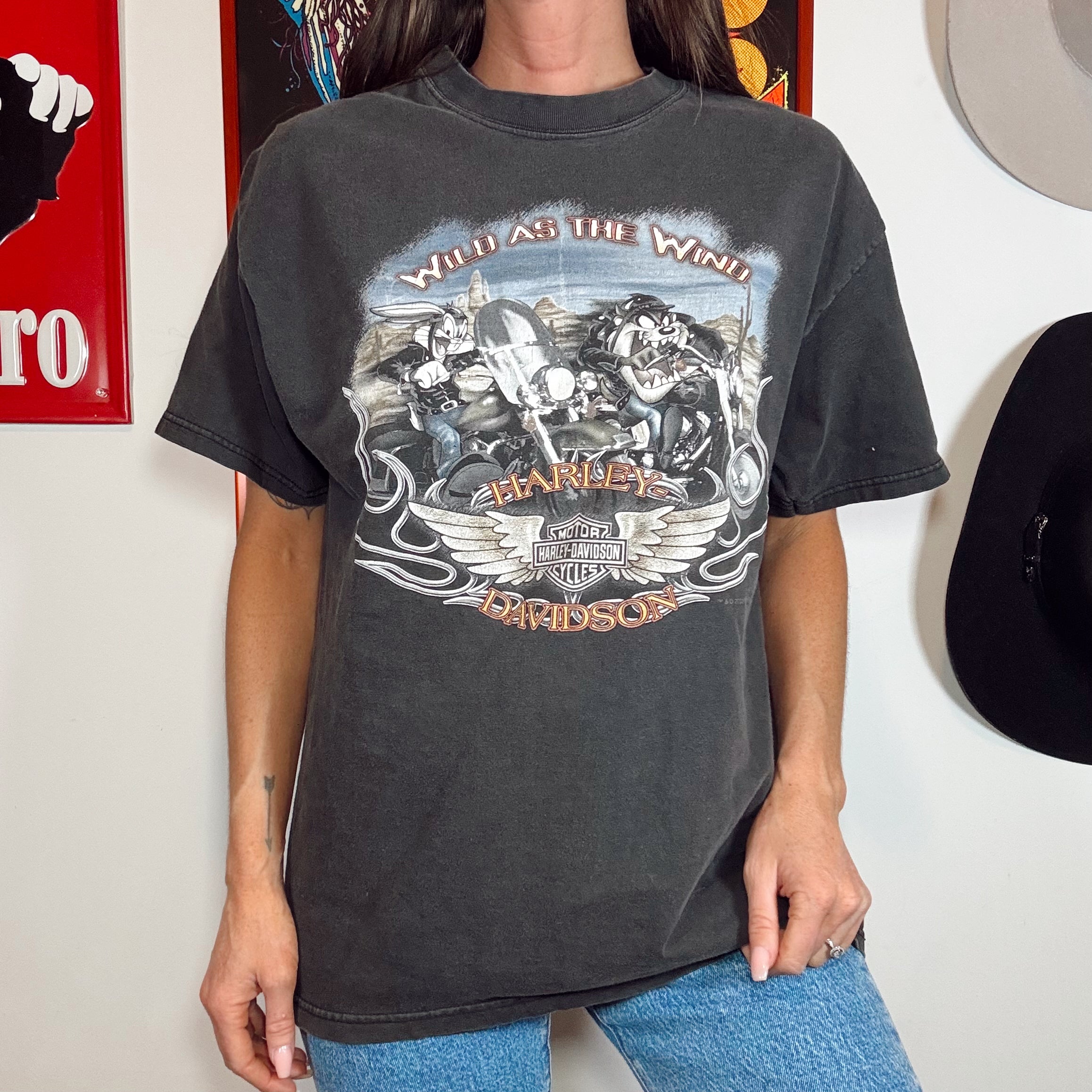 Vintage Harley Davidson Looney Tunes Tee