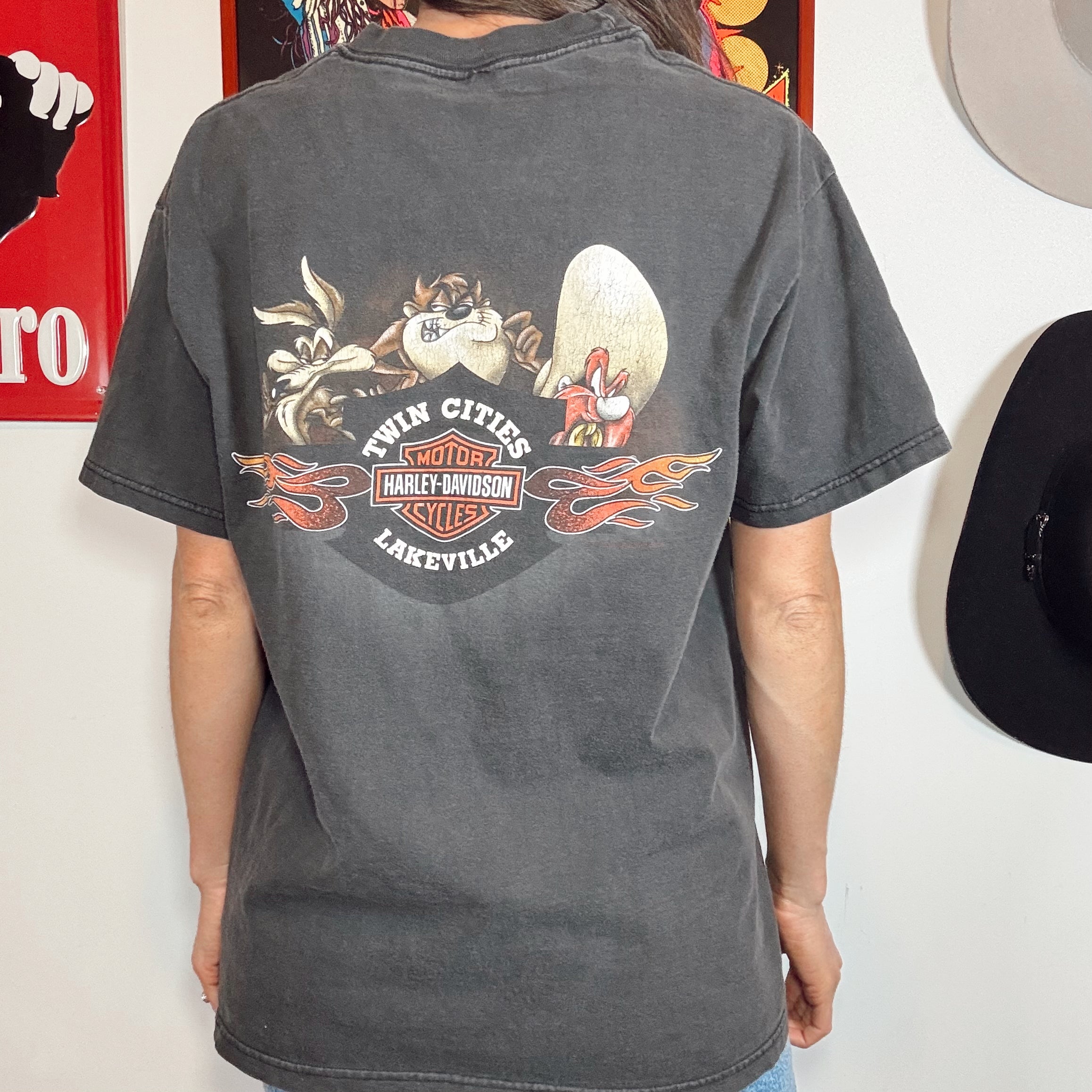 Vintage Harley Davidson Looney Tunes Tee