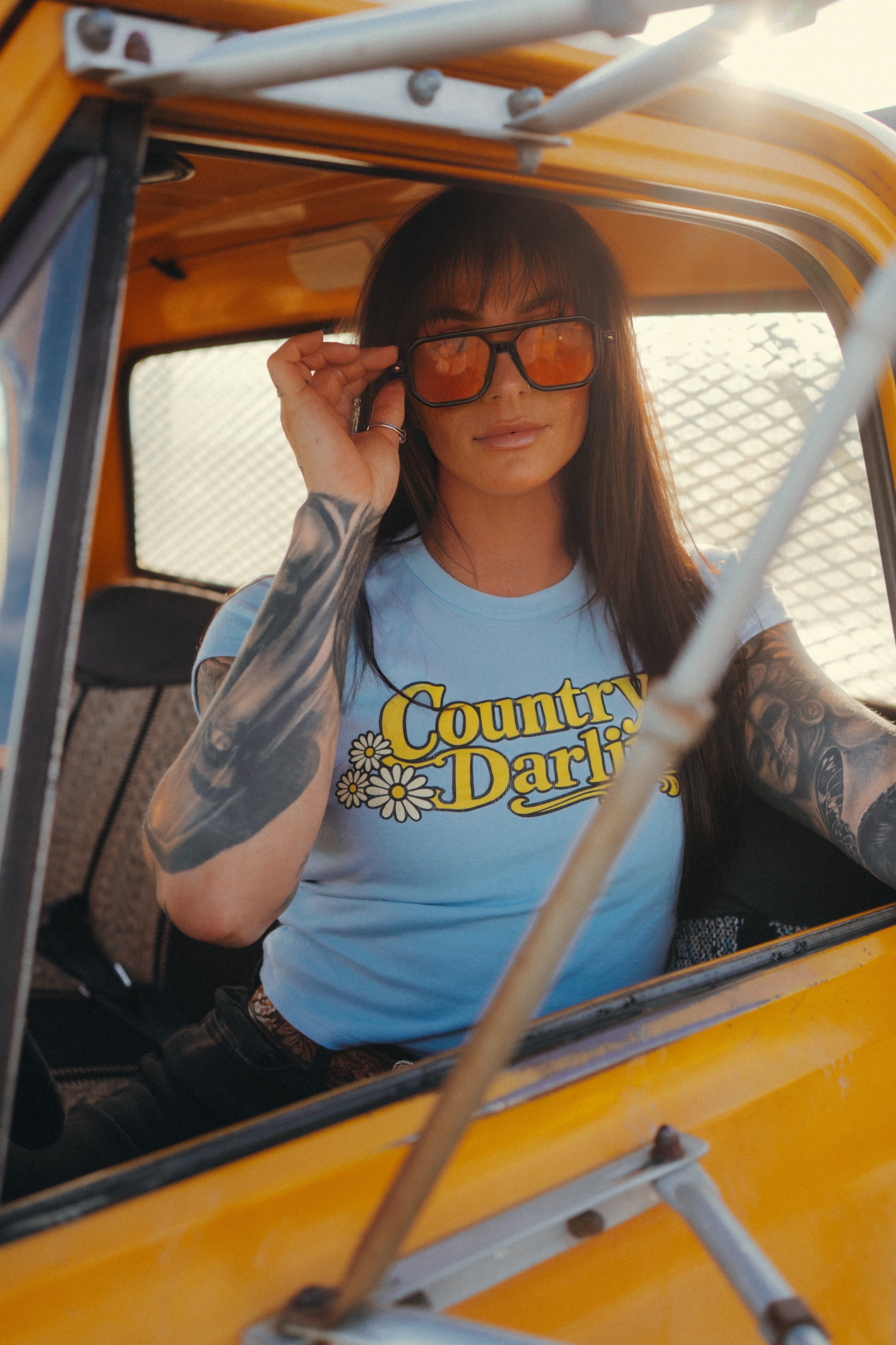 Country Darlin Blue Baby Tee