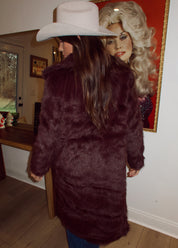 Faux Fur Chocolate Coat