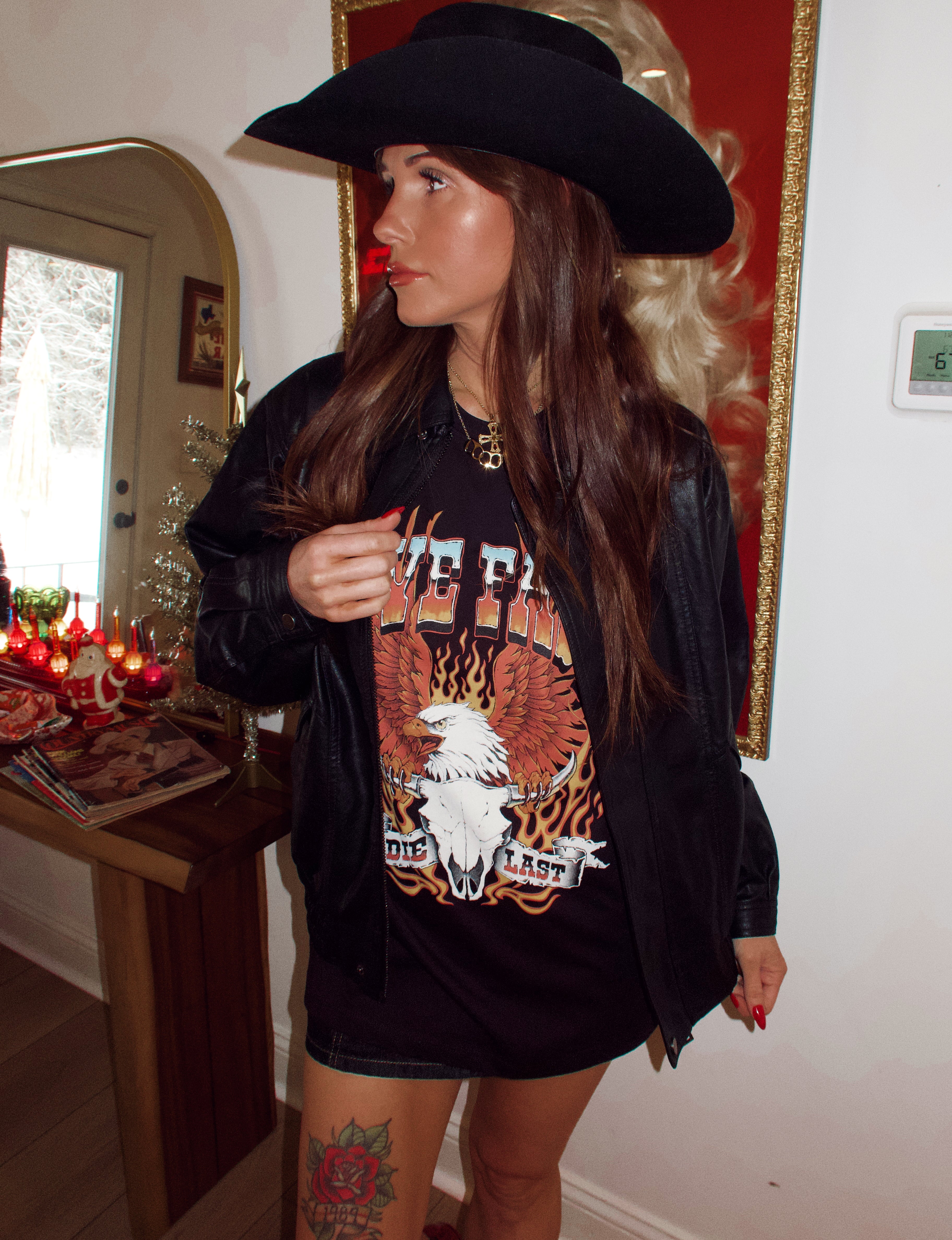 Retro Midnight Leather Bomber Jacket