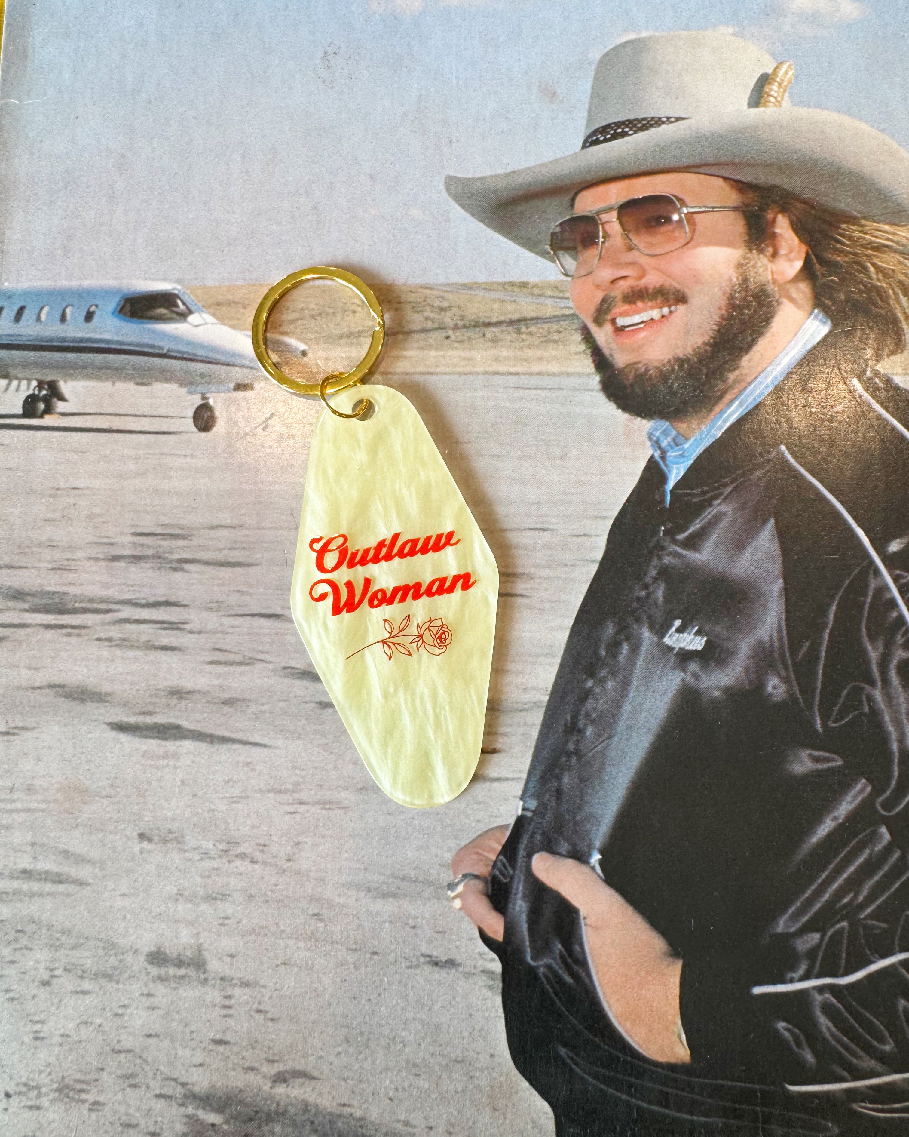 Outlaw Woman Motel Keychain