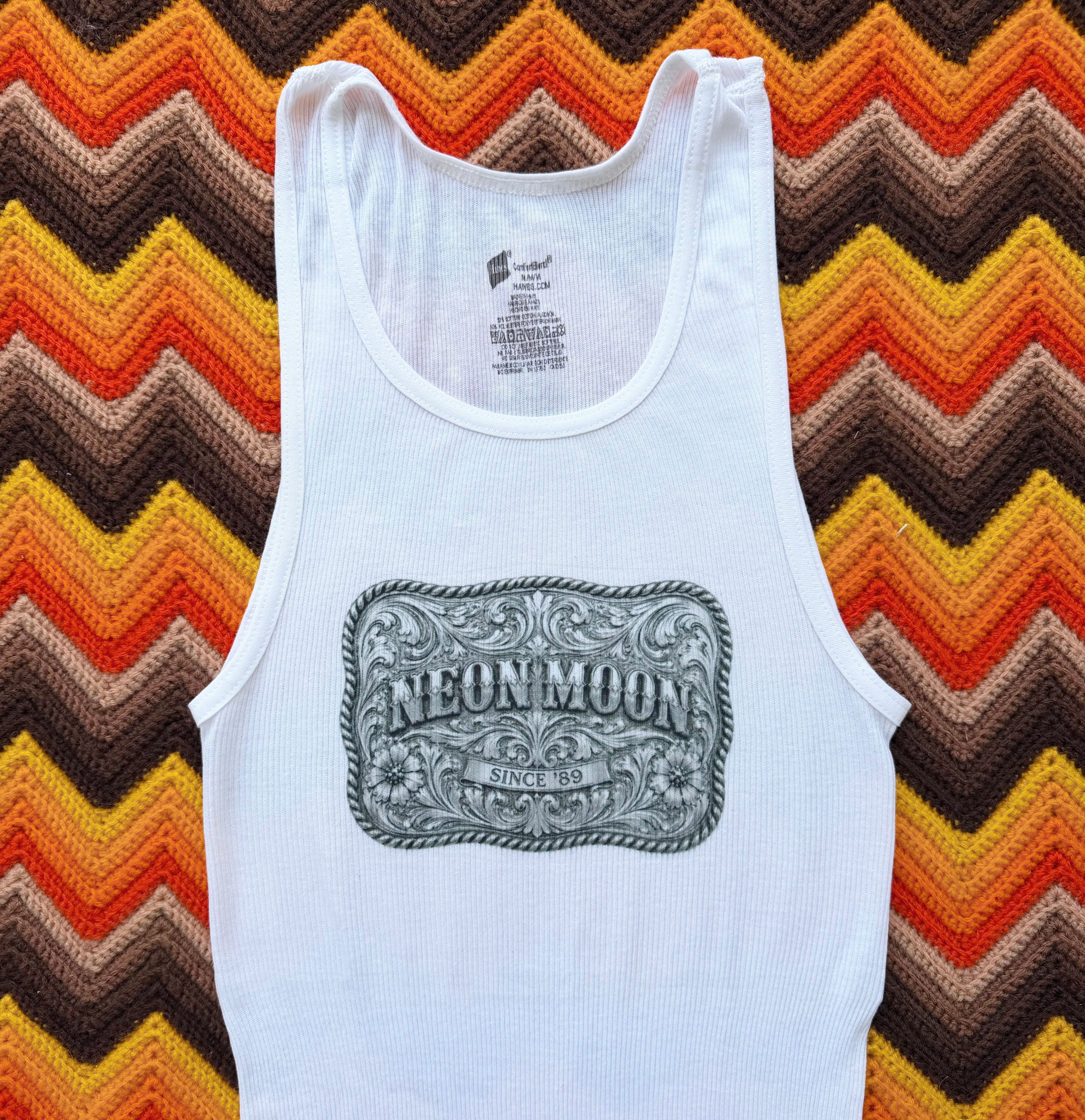 Neon Moon Chrome Western Buckle Tank