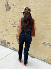 Midnight Outlaw Denim Trucker Vest