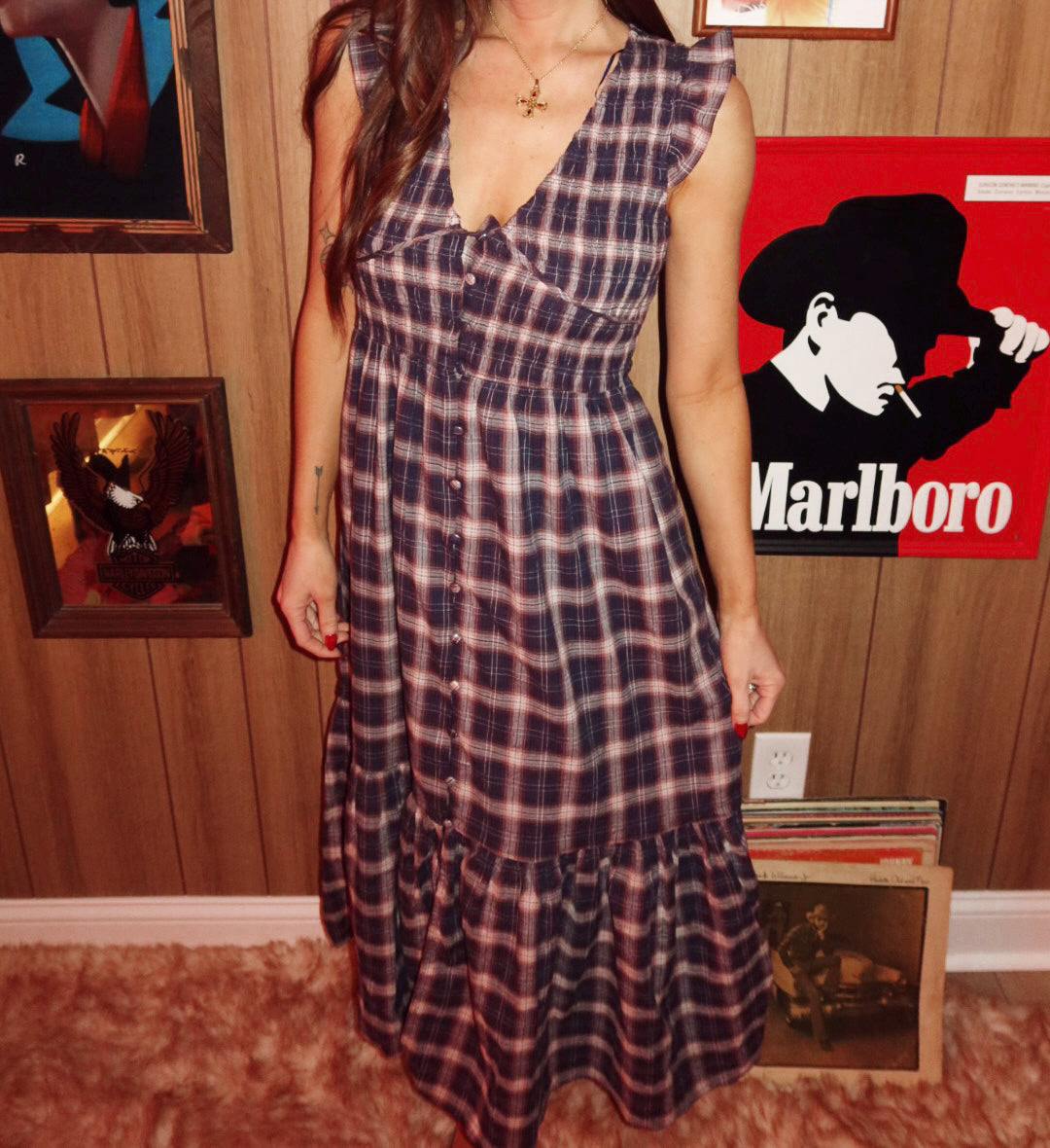 Front Porch Plaid Dress
