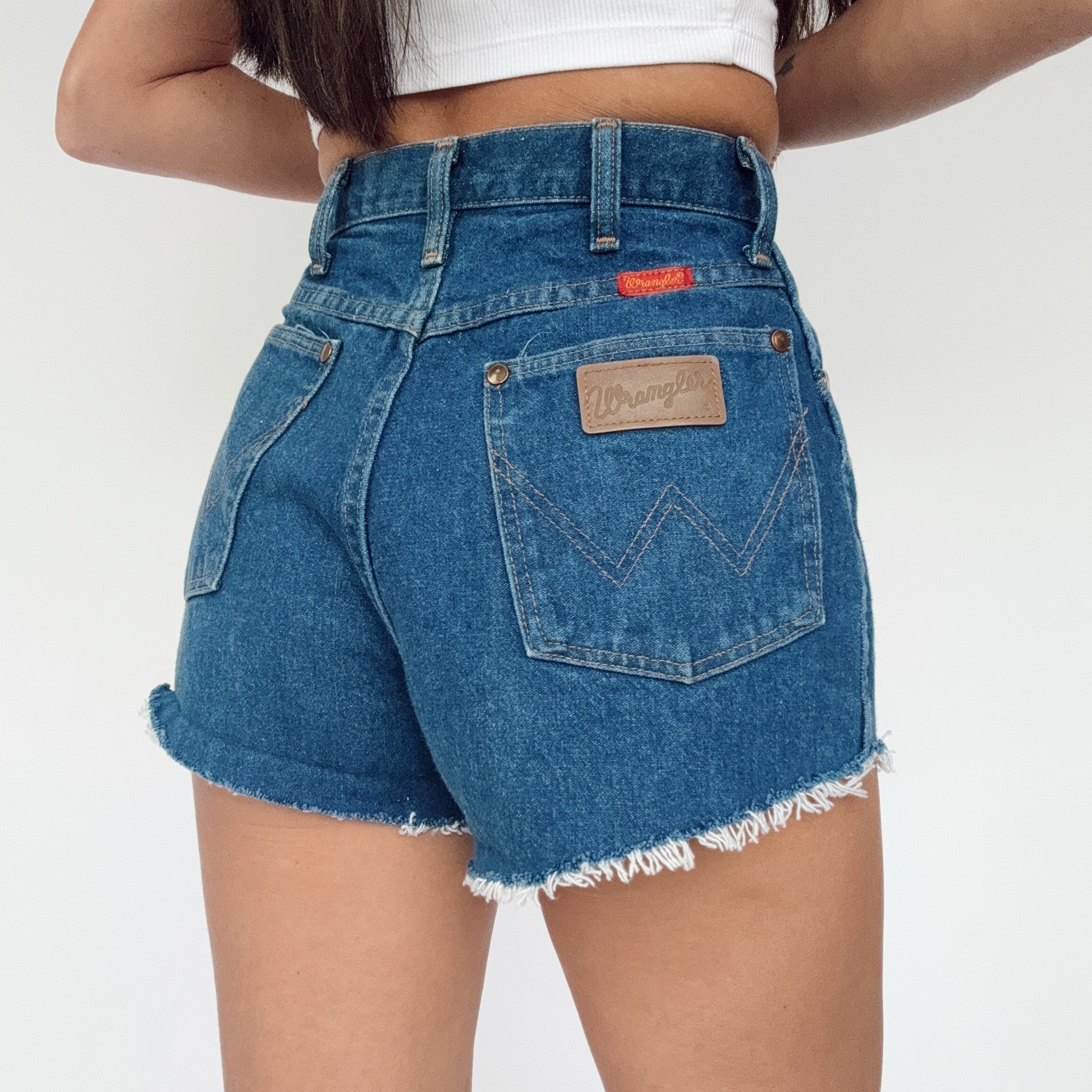 Vintage 90s Wrangler Dark Denim Cutoffs