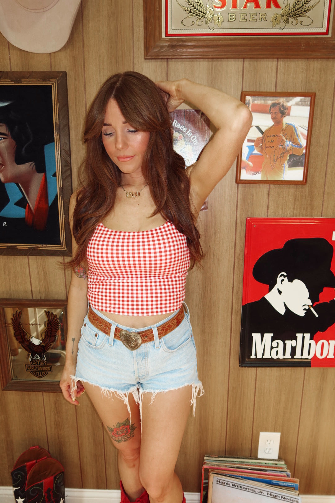 Sweet Cherry Gingham Top