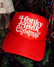 Honky Tonk Christmas Trucker Hat Cherry