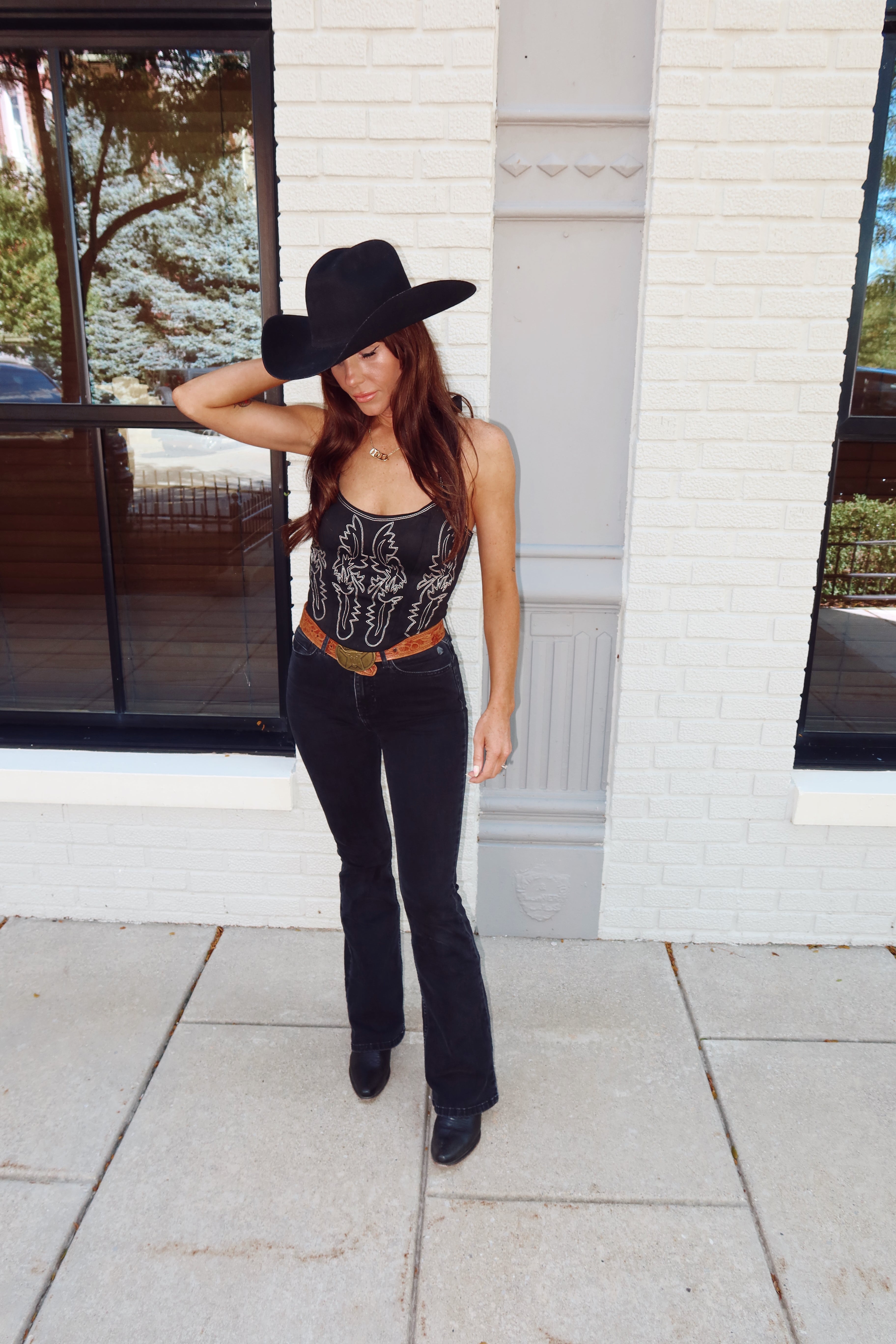 Born Wild Western Suede Halter Top