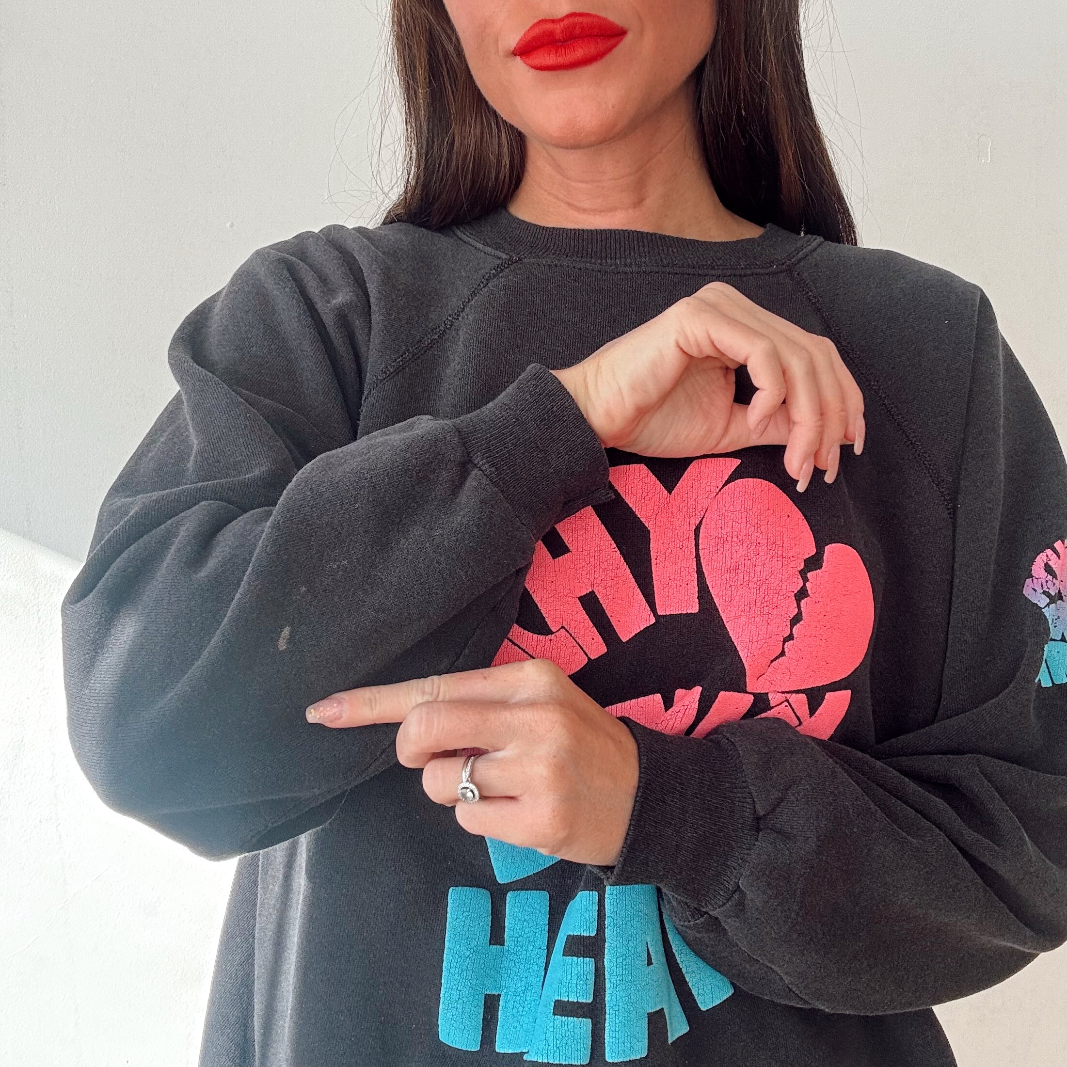 Vintage 90s Achy Breaky Heart Crewneck Sweatshirt