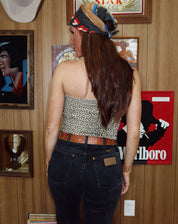 Free Bird Leopard Tube Top Tan