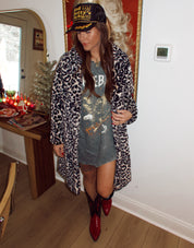 Highway Honey Faux Fur Leopard Coat