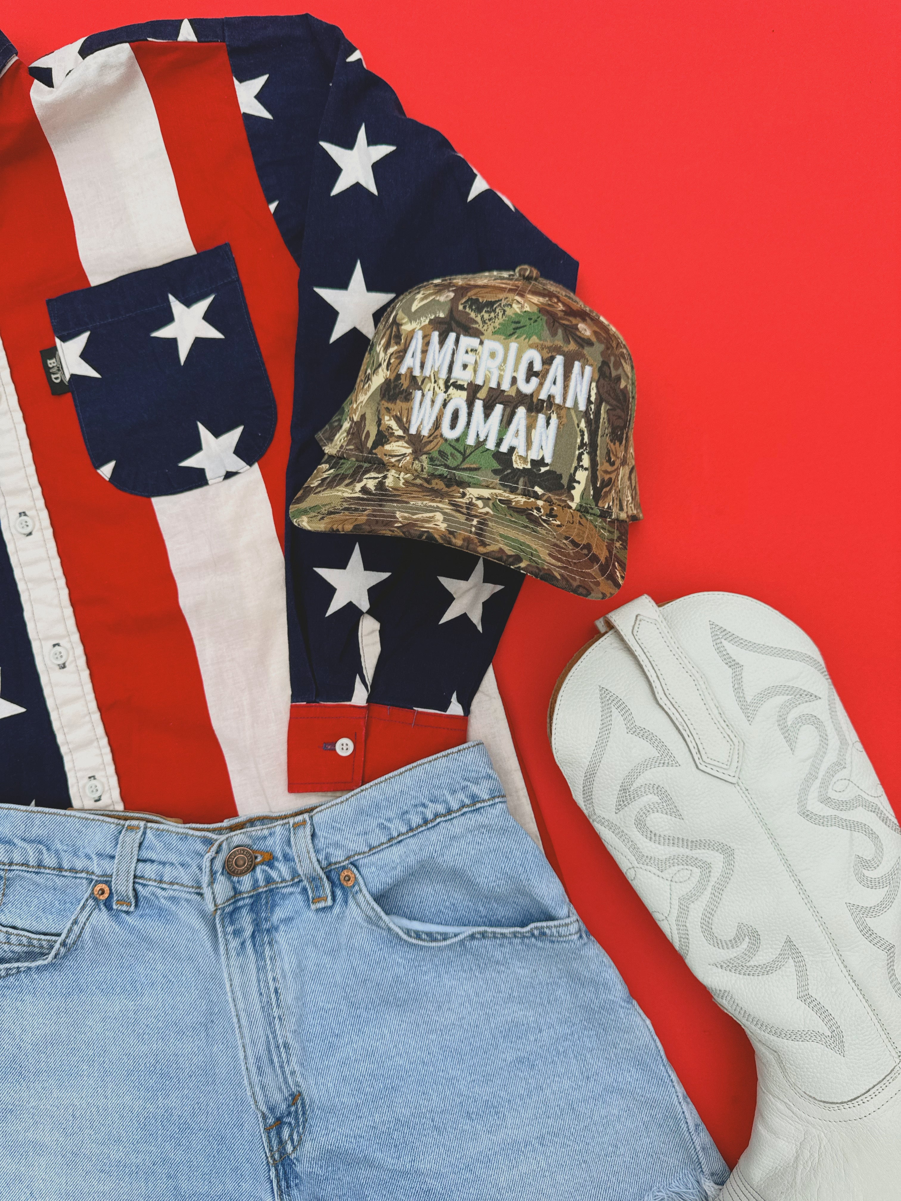 American Woman Camo Trucker Hat