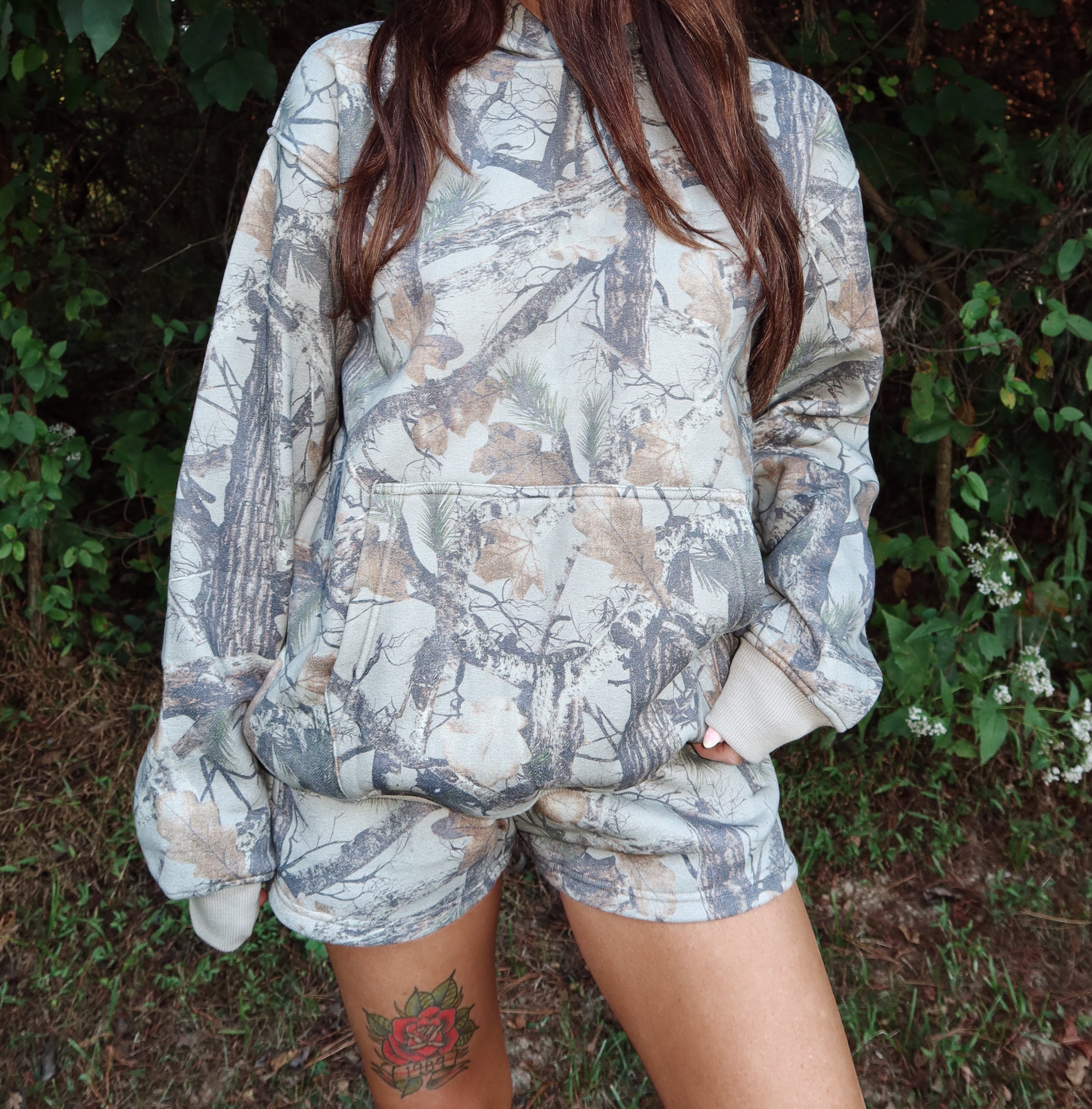 Woodland Camo Hoodie Sweatshirt