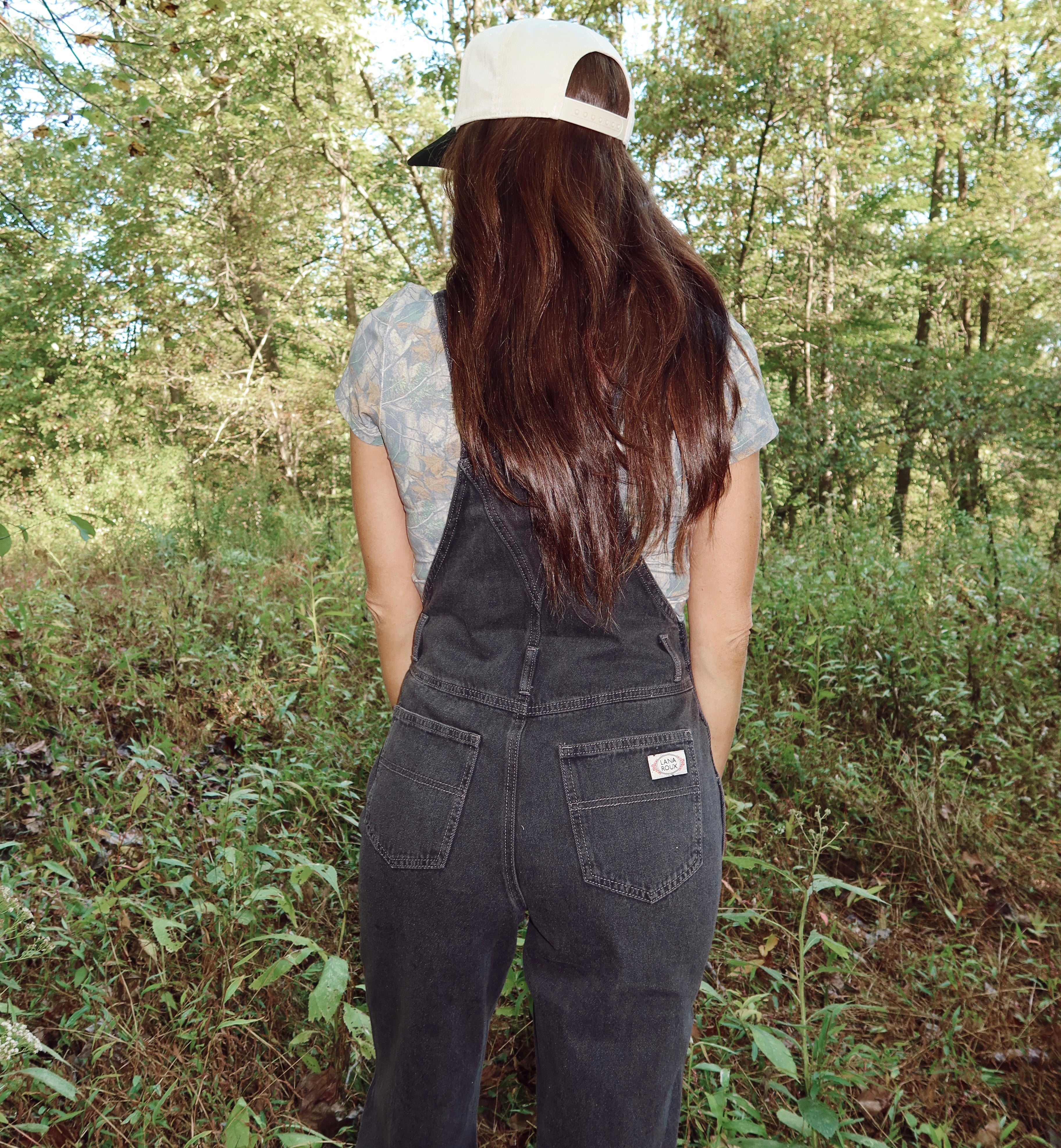 Black Denim Overalls
