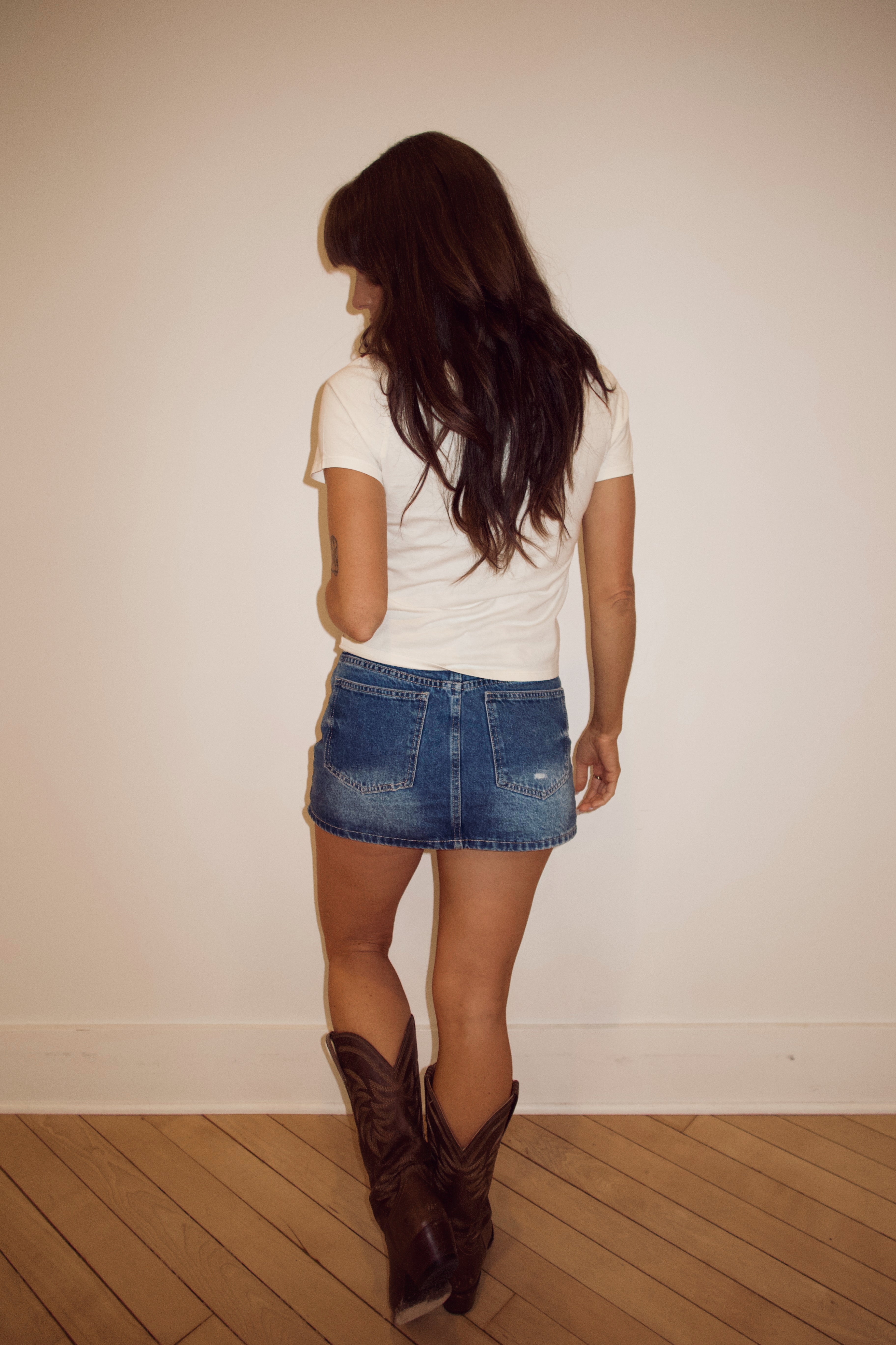 Boot Scootin' Baby Tee Red & Cream