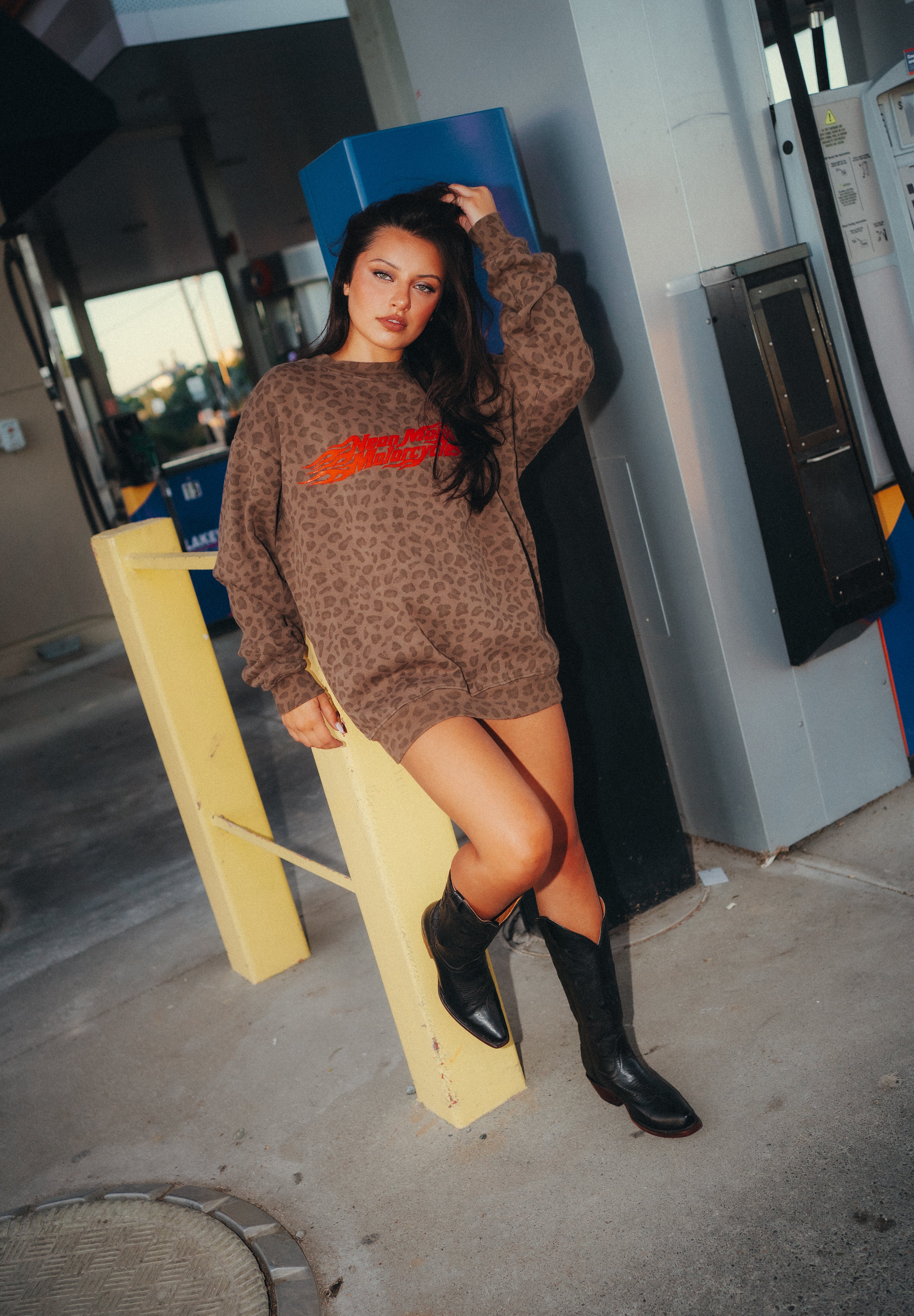 Wild One Leopard Crewneck