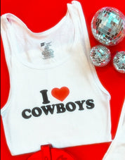 I Love Cowboys Tank