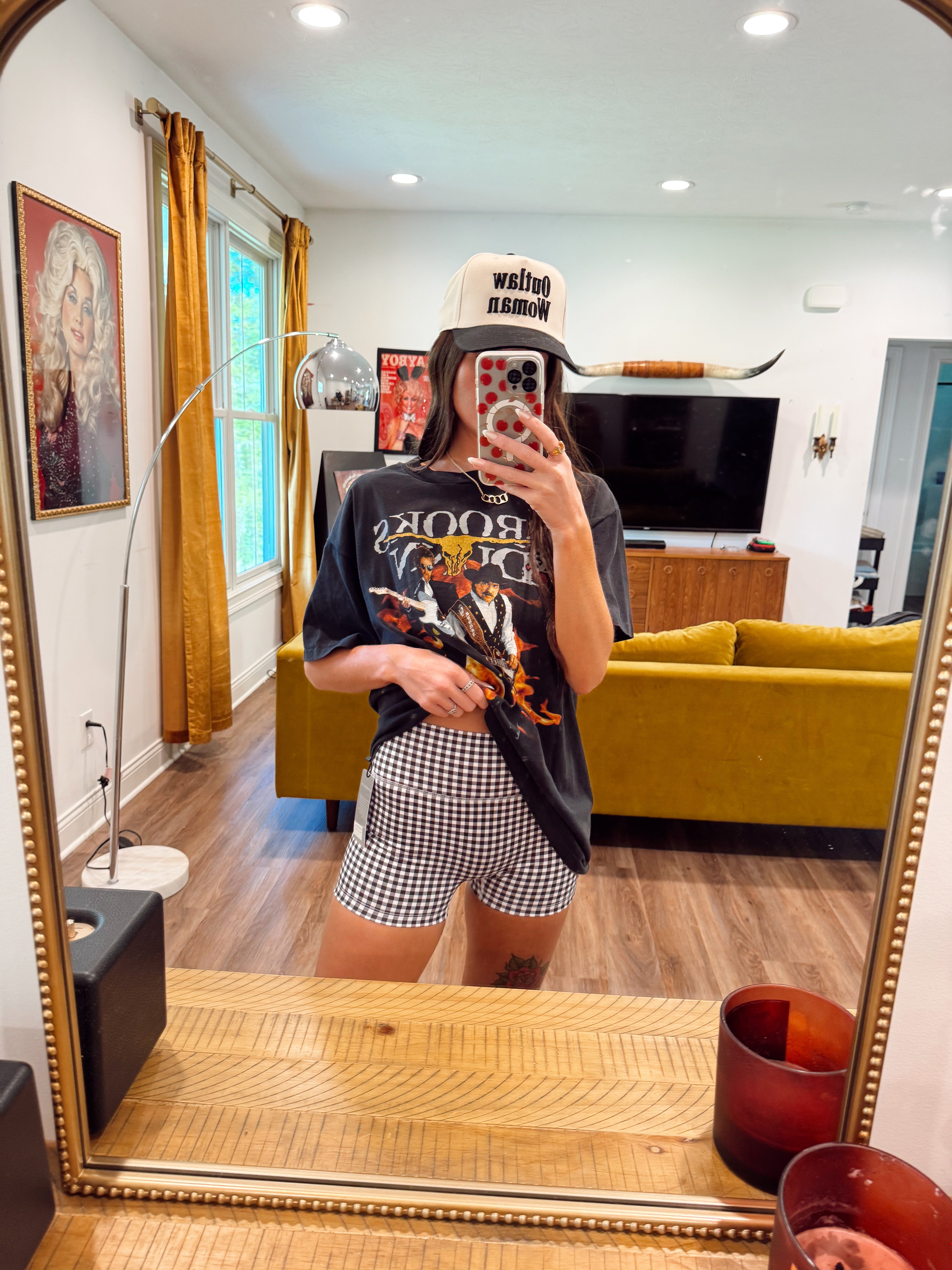 Lil Miss Gingham Biker Shorts