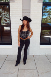 Born Wild Western Suede Halter Top